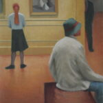 painting of people in museum