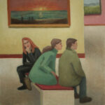 painting of three people seated