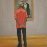 painting of man at museum