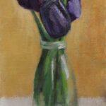 oil painting of tulips