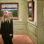 painting of woman in gallery